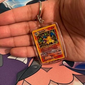 Charizard Pokemon Card Key Chain